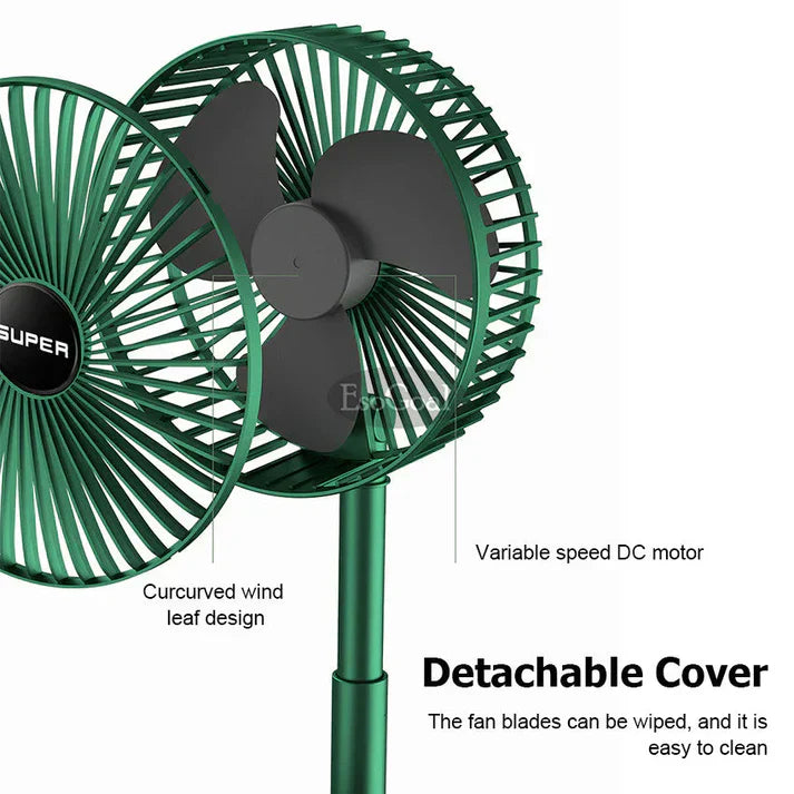 Mini Foldable Fan - Portable, Rechargeable & Quiet Cooling for Home, Office & Travel