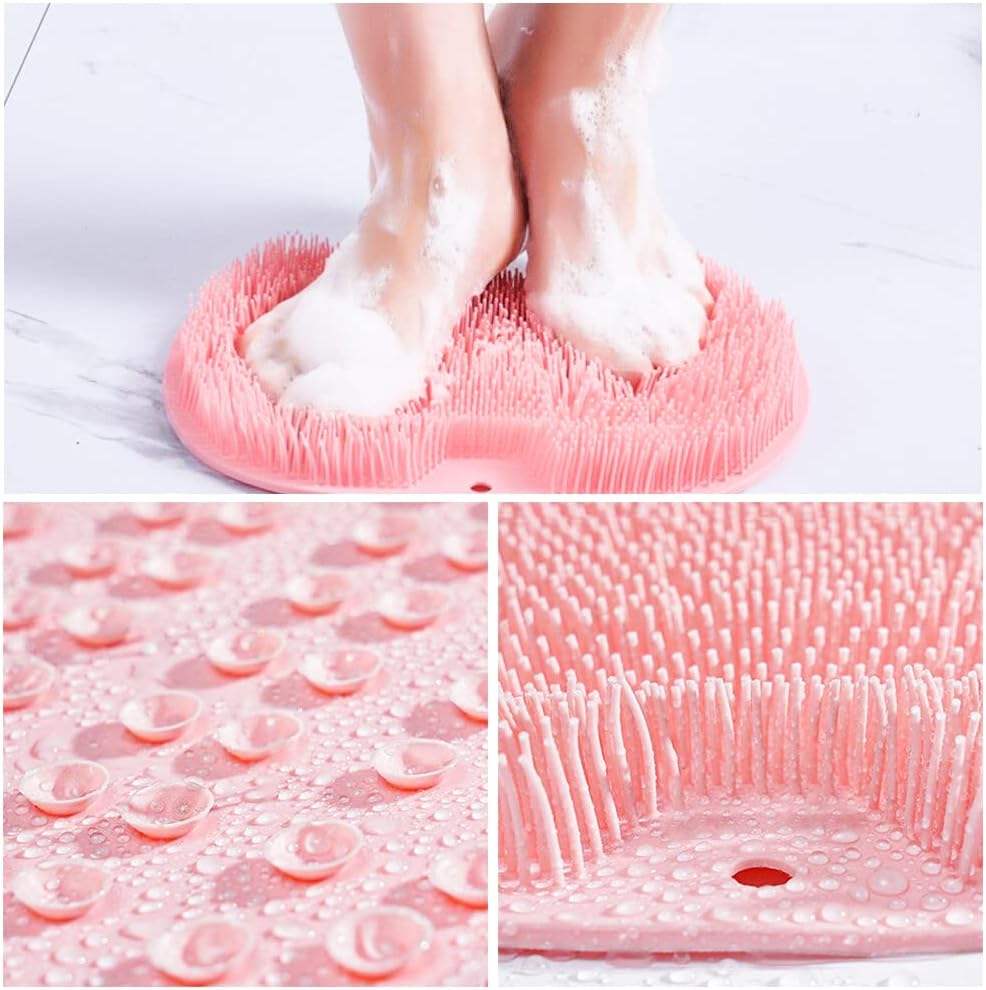 Silicone Foot and Back Scrubber – Shower Massage Pad & Exfoliating Brush