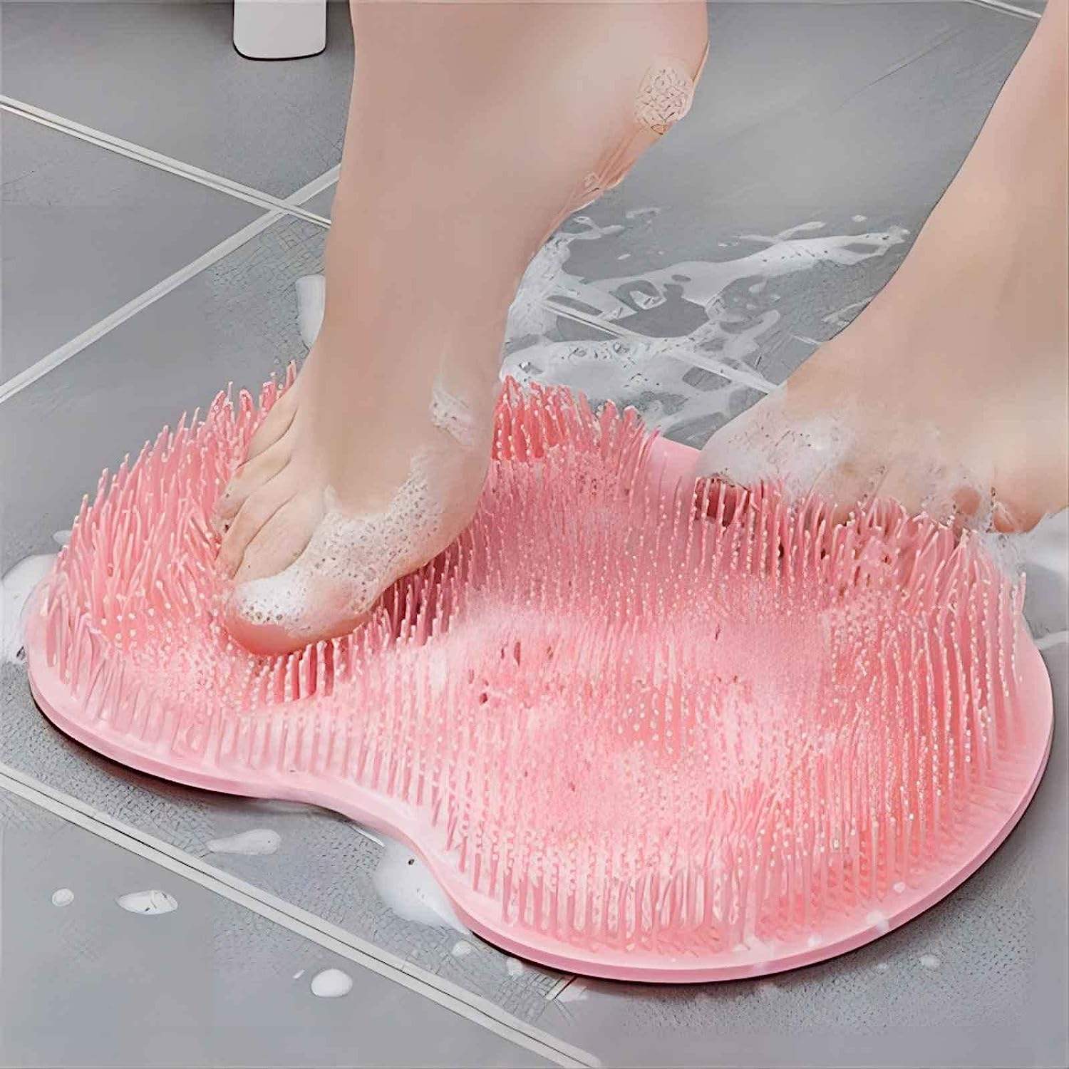 Silicone Foot and Back Scrubber – Shower Massage Pad & Exfoliating Brush